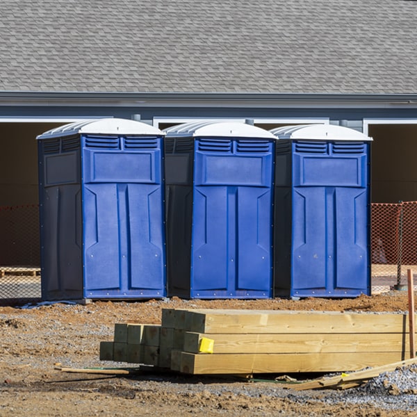 how often are the porta potties cleaned and serviced during a rental period in Mandan